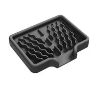 Soap Dish, Shower Tray with Drainage Feature, Sponge Holder for Kitchen, Silicone Build Storage, Easy to Wash Utility, Flexible Home Accessory, Bath Bar Organizer for Bathroom, 4.72x3.94x0.67 Inches
