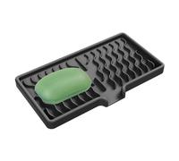 Soap Dish - Silicone Soap Saver,Rectangle, Self-Draining, Countertops Accessories For Bathroom Kitchen Sink