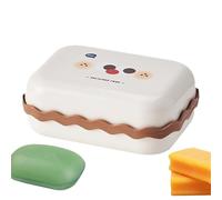 Soap Dish, Travel Holder, 4.5x3.7x1.9in Drain Design, Leakproof Container, Waterproof Case, Space Saving for Cleaning, Outdoor Camping, Road Trips, Shower Room, Bathroom Storage, Hotel Stay