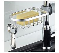Soap Dish Tray, Adjustable Clip-on Holder, Stainless Steel for Bathroom and Kitchen