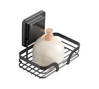 Soap Dish with - 9.84 X 9.84 Inch Stainless Steel Space Saving Drain Holder Wall Mount Container with Hooks | Hotel Kitchen Bathroom Shower Storage Li