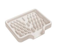 Soap Dish with Drain Sponge Holder Bottle Shelf Keeps Soap Dry