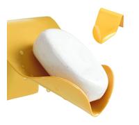 Soap Dish with Drainage - Self Draining Portable Holder Without Installation,Countertop Soap Dish - for Women Home Apartment Kitchen Sink Bathroom Counter Wall