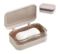Soap Dish With Lid - Portable Shower Soap Box | 13.2x8x5cm Double Layers Soaap Dish With Lid And Drainage | Double Layer Container For Sink Bathtub Dishwashing Bathroom Kitchen Travel