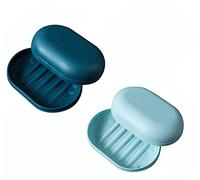 Soap Dish with Lid Travel Soap Case Soap Bar Travel Soap Leakproof Soap Box Container Holder closable Soap Bar Dish Storage for Shower Travel Hiking Bathroom School Gym - 2PCS