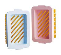 Soap dishes 2PCS Soap Bubble Box With Highly Elastic Mesh Non Slip Bar Holder Holder