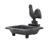 Soap Dishes Retro Cast Iron Soap Box With Rooster Design Rustic Bathroom Holder New Home Essentials