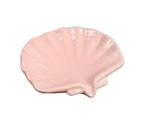 Soap Dishes Shell Conch Soap Box Ceramic Sponge Storage Board Drain Dish New Home Essentials(Pink Shell)