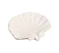 Soap Dishes Shell Conch Soap Box Ceramic Sponge Storage Board Drain Dish New Home Essentials(White Shell)