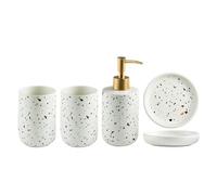 Soap Dispenser 4 Piece Bathroom Soap Dispenser With Pump Bottle,Mouthwash Cup,soap Dish Lotion Pump Dispenser