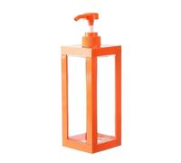 Soap Dispenser 500/750/1000ML Large-capacity Lotion Dispensing Bottle Square Empty Pump Shampoo(Orange-1000ml)