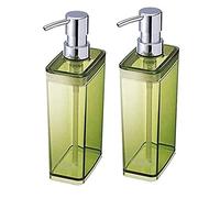 Soap Dispenser Acrylic Clear Square Bathroom Soap Dispenser,Refillable Pump Bottle For Kitchen(Grün)