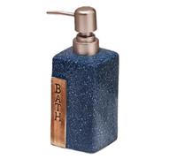 Soap Dispenser, Ceramic Square Refillable Soap Lotion Shampoo Dispenser With Pump For Bathroom And Kitchen, 380ml/13.4oz, 1pcs(Blue)