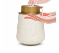 Soap Dispenser Ceramic with Easy-to-Press Pump Hand Lotion Liquid Soap Dispenser for Bathroom Kitchen 350ml