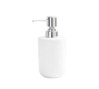 Soap Dispenser, Ceramic with Proof Pump 12OZ Leak-Proof Refill Liquid Lotion for Bathroom Kitchen Spring Decor(White Cylinder)