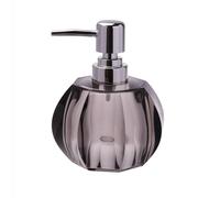 Soap Dispenser, Clear Crystal Liquid, Transparent Textured Shaped Lotion Bottles, Small with Stainless Steel Pump for Bathroom Spring Decor(#2)