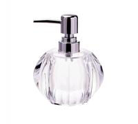 Soap Dispenser, Clear Crystal Liquid, Transparent Textured Shaped Lotion Bottles, Small with Stainless Steel Pump for Bathroom Spring Decor(#3)