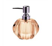 Soap Dispenser, Clear Crystal Liquid, Transparent Textured Shaped Lotion Bottles, Small with Stainless Steel Pump for Bathroom Spring Decor(#1)