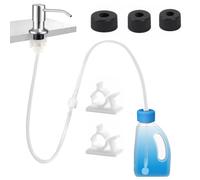 Soap Dispenser Extension Tube Kit - Under Counter Faucet Hose Set,Refillable Soap Dispenser Tube Kit with 47 Inch Hose and Check Valve for Kitchen Restaurant