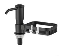 Soap Dispenser Featuring Sponge Holder and 38 inch Extension Tube, Facilitating Simple Refills and Leaks (Black)