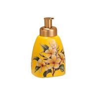 Soap Dispenser Foaming Soap Dispenser With Pump Ceramic Liquid Bottles Great For Kitchen And Bathroom Decorative(Yellow)