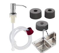 Soap Dispenser for Kitchen Sink - 0.94 to 1.57 Inch Opening, Stainless Steel Construction, Multifunctional Pump Design, Flexible Silicone Tube Included | for Cooking