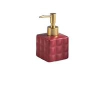 Soap dispenser,hand soap dispenser, Creative 7.4oz Soap Dispenser, Ceramic Liquid Soap Dispenser, Refillable Lotion Gold Pump Bottle for Kitchen Bathroom, Decorative Relief Lattice Hand Soap Dispenser