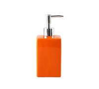 Soap Dispenser Liquid Hand Soap Dispenser Square Ceramics Soap Dispenser Smooth Ceramic Finish Dish Soap Dispenser for Bathroom, Kitchen, Commercia Lotion & Soap Dispensers ( Color : Orange )