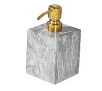 ＡＷＨＡＯ Soap Dispenser Manual Liquid Pump Bottle Refillable Resin Countertop Accessory Anti Slip Base Suitable for Decoration, Grey