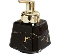 Soap Dispenser, Marble Ceramic Foaming Soap Dispenser With Gold Pump, Hand Foam For Bathroom And Kitchen, Multiple, 1 Pcs(Black,400ml/short)