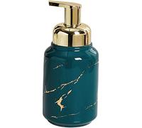 Soap Dispenser, Marble Ceramic Foaming Soap Dispenser With Gold Pump, Hand Foam For Bathroom And Kitchen, Multiple, 1 Pcs(Green,380ml/13.8oz)