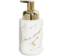 Soap Dispenser, Marble Ceramic Foaming Soap Dispenser With Gold Pump, Hand Lotion For Bathroom Kitchen, 320ml-520ml 1pcs(White,320ml)
