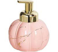Soap Dispenser, Marble Ceramic Foaming Soap Dispenser With Gold Pump, Hand Lotion For Bathroom Kitchen, 320ml-520ml 1pcs(Pink,460ml)