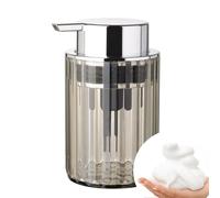 Soap Dispenser, Plastic Liquid Lotion Dispenser 250ml, Bathroom Hand Soap Dispenser, Countertop Refillable Lotion Bottle for Shower Soaps Shampoo Kitchen (Transparent Grey)