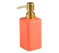Soap Dispenser,Pump Dispenser Bottles,Countertop Lotion Pump Dispenser Ceramic Container Shower Soap Liquid Bottle 320ml/11.2oz (Color : White) (Orang