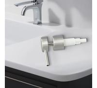 Soap Dispenser Pump Head Replacement 304 Stainless Steel - Brushed Finish Spare Pump for Hand Soap Lotion Cleanser - Fits 25-28mm Bottle Neck 14cm Tube(E)