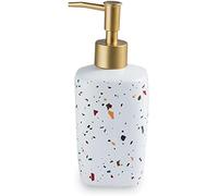 Soap Dispenser, Refillable Ceramic Conical Bottle Soap Lotion Shampoo Dispenser For Bathroom Vanity Countertop, Colored Fragments, 370-400ml, 1 Pcs(380ml)