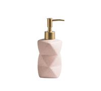 Soap Dispenser Simple Ceramic Lotion Pump Bottle 300ml Bathroom Shower Gel Soap Dispenser Wash Dispensers(Pink)