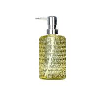 Soap Dispenser Soap Dispenser for Home/hotel/bathroom Glass Press Lotion Bottle 500ml Transparent Cylindrical Blue/Gray/Green/Yellow Wash Dispensers(Yellow)