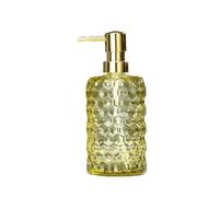 Soap Dispenser Soap Dispenser For Home/hotel/bathroom Glass Press Lotion Bottle 500ml Transparent Cylindrical Blue/Gray/Green/Yellow Wash Dispensers(Yellow)