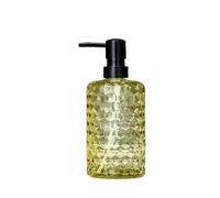 Soap Dispenser Soap Dispenser for Home/hotel/bathroom Glass Press Lotion Bottle 500ml Transparent Cylindrical Gray/Green/Yellow Wash Dispensers(Yellow)