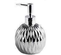 Soap Dispenser Soap Lotion Dispenser 3 Pack Ceramic Soap Dispenser Set With Tray For Silver Round Shape Lotion Dispenser Gold Bathroom Accessory Set, 400Ml/13.5Oz Lotion-F-1 piece