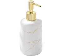 Soap Dispenser, Solid Color Ceramic Round Lotion Dispenser, Refillable Hand Soap And Shampoo Pump Bottle For Bathroom And Kitchen, 350ml, 1 Pcs(White,Soap dispenser)