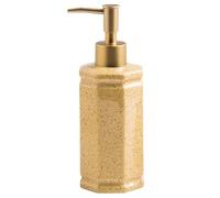 Soap Dispenser, Solid Color Ceramic Soap Dispenser With Pump, Refillable 350ml Lotion And Shampoo Bottle For Bathroom Vanity Countertop, 12.3oz 1pcs(Brownish Yellow)