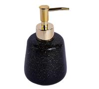 Soap Dispenser, Solid Color Cylinder Ceramic Soap Dispenser With Pump, Refillable Lotion And Shampoo For Bathroom And Kitchen, 250ml, 1 Pcs(Black)