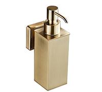 Soap Dispenser Stainless Steel Wall Mounted Soap Dispenser Shampoo Bottle Dispenser Box Suitable for Bathroom and Kitchen Gold 10.5oz Dispenser for Hand Soap(Metallic2)