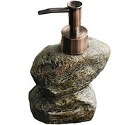 Soap Dispenser, Stone Shape Ceramic Refillable Soap Lotion Dispenser With Pump For Kitchen Sink And Bathroom, Color, 310/350ml, 1pcs(11.5x7.5x16.8cm)