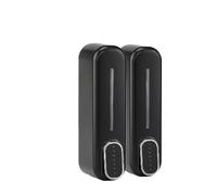 Soap Dispenser, Wall Mounted Manual Soap Dispenser Shampoo Shower Gel Lotion Container Multicolor(2pcs Black)