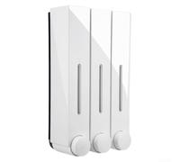 Soap Dispensers, 1/2/3 Cup 420ML Wall Mounted Bathroom Soap Dispenser Washing Lotion Shower(White Triple)