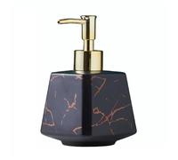 Soap Dispensing Bathroom Soap Dispenser Ceramic Dish For Counter Top Of Kitchen Frosted Marbling Hand Dispense For Home Use Pump Bottle New Home Essentials(Nero)
